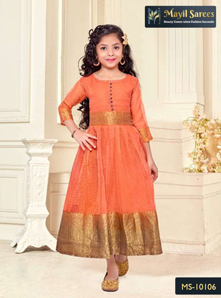 Orange gown for sales kids