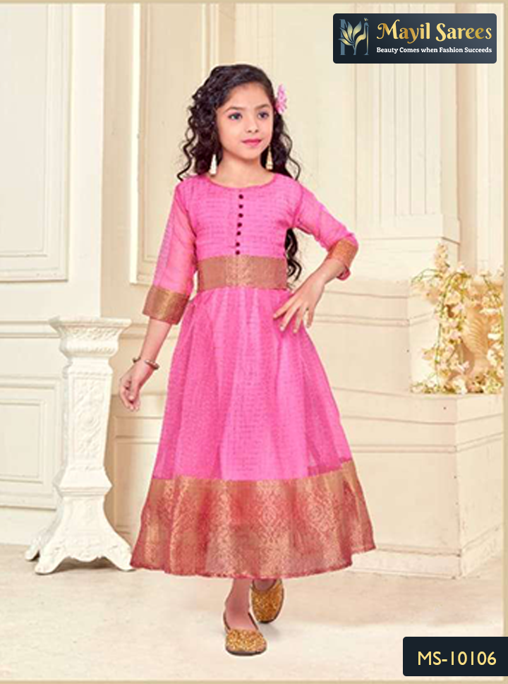 Shop Adorable Indian Wedding Kids Gowns Collection Mayil Sarees UK